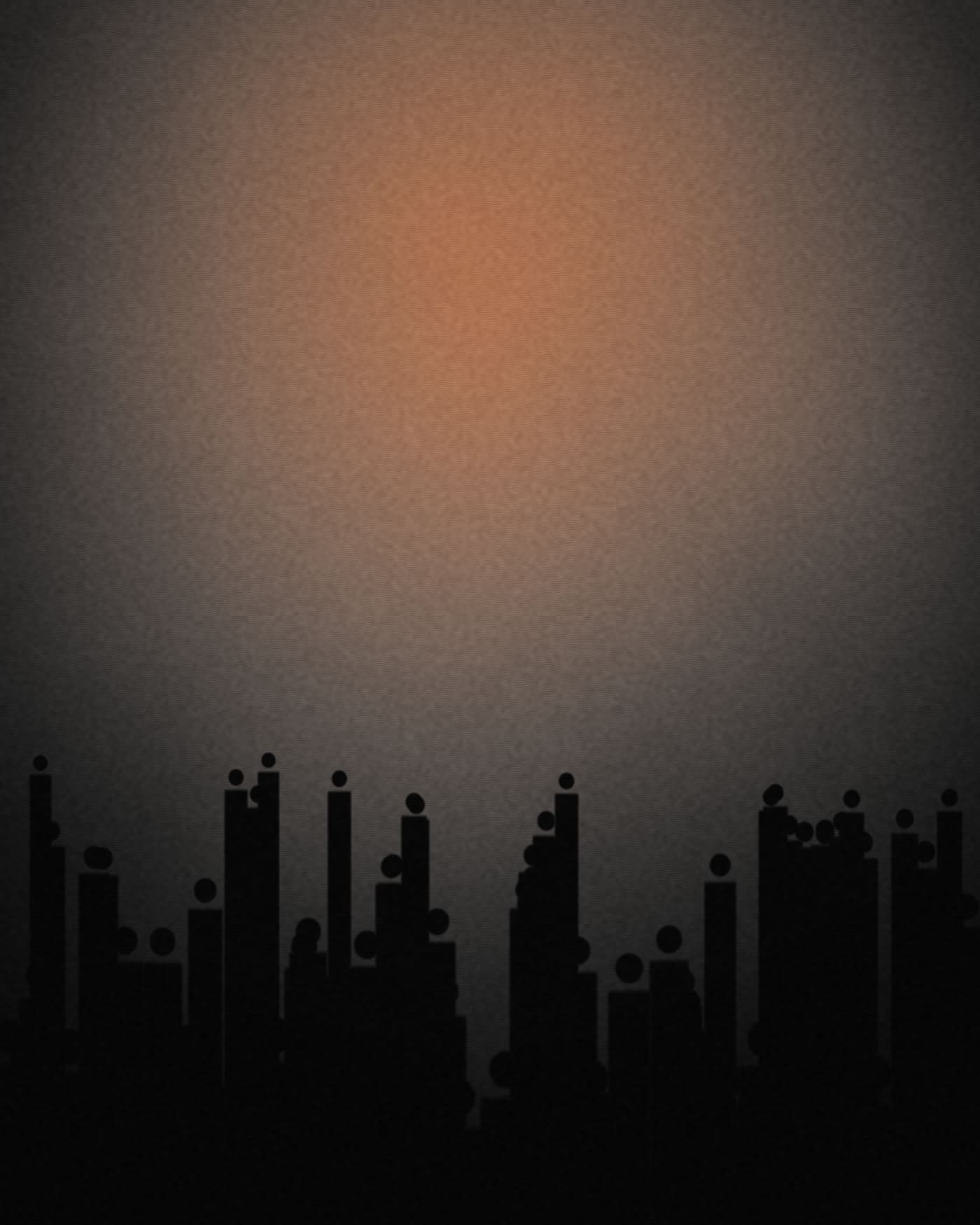 Placeholder live photograph — a backlit crowd in silhouette.