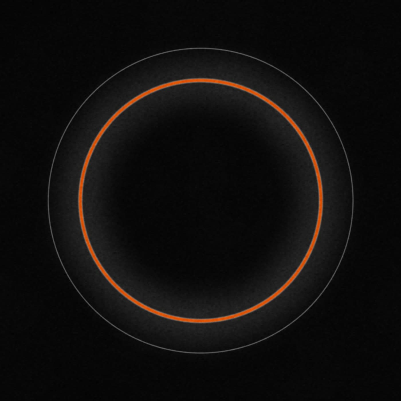 Amber Hour visualiser — a single pulsing ring of light.