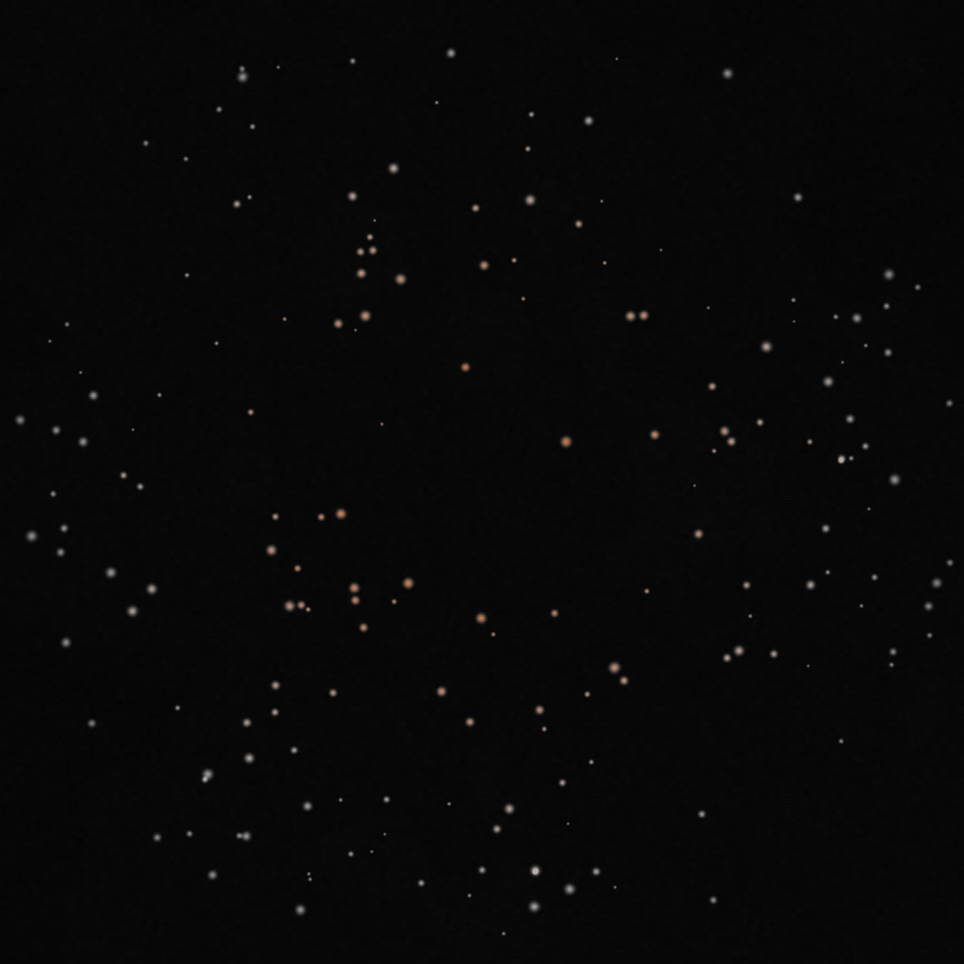 Golden Noise visualiser — a radial field of amber particles.
